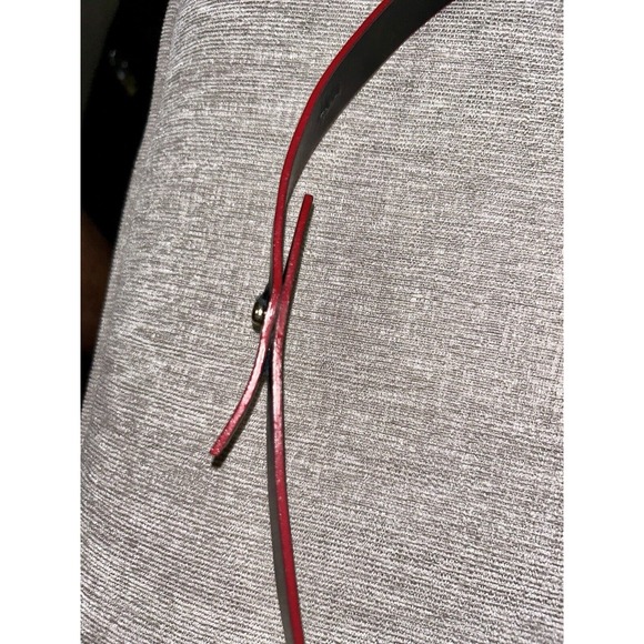 VITTORIA NAPOLI‎  ITALY Saffiano Hard Leather Crossbody Bag Purse Black & Red - Picture 9 of 10